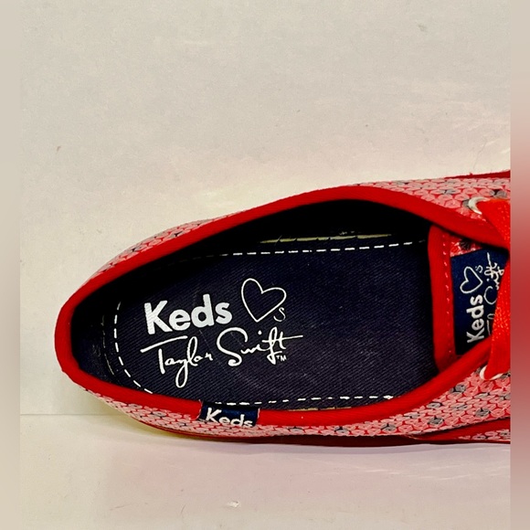 Taylor Swift Frosted Red Sequin Keds - Picture 8 of 9